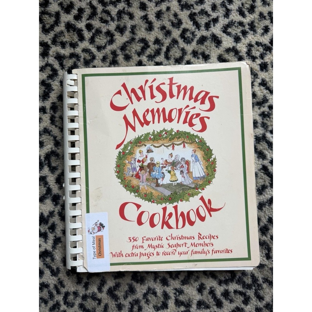 VTG 1988 Christmas Memories Cookbook Mystic Seaport Williams Sonoma Recipes